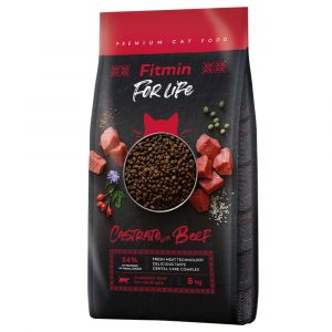 8kg Fitmin Cat For Life Castrate avec bœuf nourriture pour chat sèche