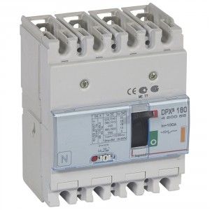Legrand Disj puissance DPX&sup3; 160 - magn&eacute;to-thermique - 25 kA - 4P - 100 A