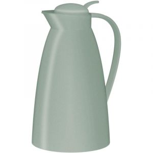 Alfi Eco 1,0 l, vert menthe, pichet isotherme avec insert en verre tremp&eacute; hygi&eacute;nique en plastique, bouchon &agrave; vis avec bouton poussoir confortable, versement d'une seule main, id&eacute;al comme cafeti&egrave;re,