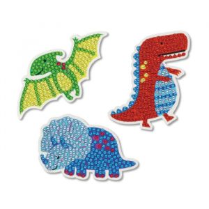 Kit Stickers Diamond Painting Dinosaures 5 &Agrave; 8,5 Cm 3 Pi&egrave;ces