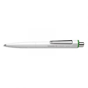 Schneider Electric Stylo bille K3 Biosafe rechargeable - pointe moyenne - acier inoxydable - encre verte