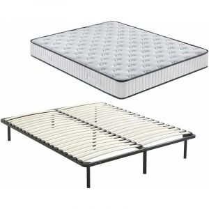 Dewinner - Matelas 90x200cm Mousse 22 cm et Mousse a Mémoire Matelas Parfait Soutien Haute Resilience Ultra Respirante Matelas réversible à Deux