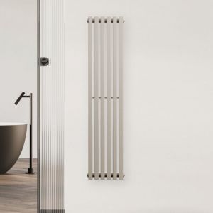 Blumfeldt Radiateur Mural - 637 W Design Moderne en Acier, Tubes Chauffants Verticaux, Raccordement Central, Montage Mural, Radiateur pour Salle de