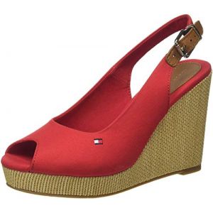 Tommy Hilfiger Sandales ICONIC ELENA SLING BACK WEDGE - Couleur 36,37,38,39,40,41 - Taille Orange