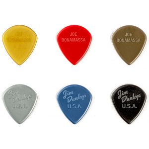 Dunlop PVP121 Joe Bonamassa Custom Jazz III Variety Pack lot de 6 m&eacute;diators