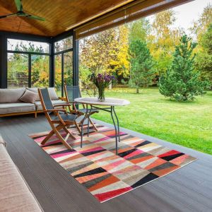 Unamourdetapis Tapis exterieur 120x170 cm Rectangulaire EXT CONTO Multicolore Terrasse, jardin adapté au chauffage par le sol