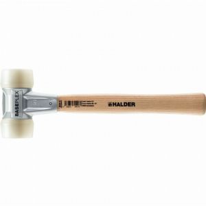 Maillet baseplex, Nylon / nylon avec boîtier en zinc moulé et manche en bois - D=25 mm - 3908.025