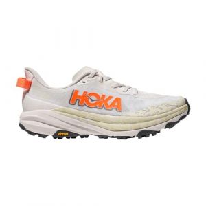 Hoka Speedgoat 6 Chaussures pour Homme en White/Neon Tangerine Taille 40 2/3 | Trail