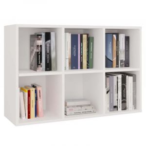 Topeshop - malax - Étagère à compartiments blanche pour salon ou chambre d'enfant 90x60x30 cm