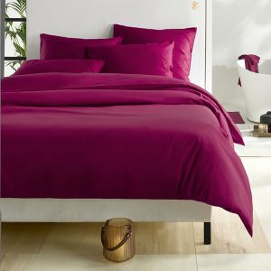 De Witte Lietaer Olivia Parure de lit qualité Satin Coton peigné, Rouge Betterave/Beet Red, 200x200 cm + 2 taies