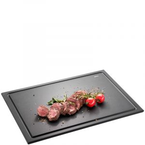 Gefu Planche à découper en bois avec rainure à jus 30x44 cm