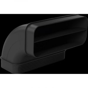 Neff Z861SB2 / Accessoires d'installation pour hotte aspirante/Coude plat 90&deg; en configuration verticale &agrave; grand rayon/Couleur : noir