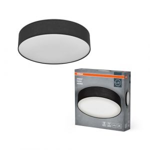 Osram Plafonnier ORBIS PARIS 480mm, noir, culot 3xE27, peut être équipé d'une ampoule connectée, de haute qualité, design moderne, avec abat-jour en tissu, adapté à un usage intérieur, rond, IP20