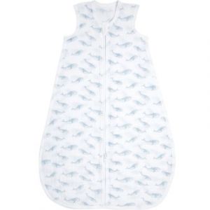 Aden + Anais Gigoteuse l&eacute;g&egrave;re en coton bio TOG 1 oceanic blue whale (6-18 mois)