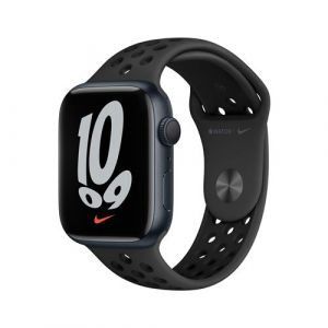 Apple Watch Nike Series 7 GPS Aluminium Minuit Bracelet Sport 45 mm