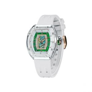 Montre Homme Tsar Bomba Nucleus Femme Series - TB8219L04 Bracelet Caoutchouc Blanc