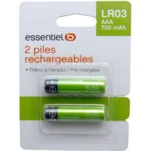 Image de EssentielB Pile rechargeable x2 AAA