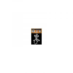 1 Autocollant Gecko Raye Noir BLANC