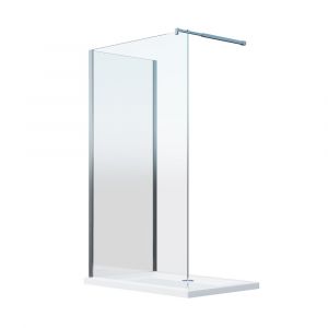 Parois de douche de 8 mm type Walk-in double verre angulaire r&eacute;versible H.200 &ndash; 68-70 + 118,5-120,5 cm