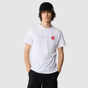 The North Face T-shirt Never Stop Exploring manche courte blanc pur logo rouge - L