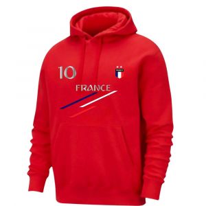 Sweat &Agrave; Capuche Homme Rouge Inspiration France (Taille Xxxl,Couleur Rouge)
