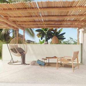 VidaXL Auvent latéral rétractable de patio 117x600 cm Crème