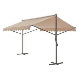 Store banne autoportant à double pente 400 x 300 x 260 cm sable 03_0008295