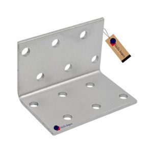 GeZu Impex Equerre d'assemblage Galvanis&eacute; 40 x 40 x 60 mm renforc&eacute;e connecteurs m&eacute;tal pour charpente