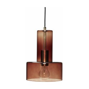 Image de Suspension en verre ambr&eacute; 20 x 27 cm Ripple - H&uuml;bsch