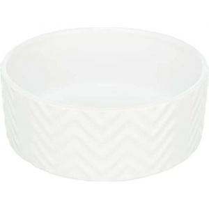 Trixie Gamelle - 25025 - Céramique - 1,6 L - 20 cm - Blanc