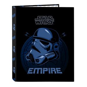 Image de Safta STAR WARS Digital Escape Classeur à 4 anneaux pour enfants de différents âges, confortable et polyvalent, qualité et résistance, noir 26,5 x 33 cm