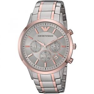 Emporio Armani Renato Homme 43mm Bracelet Acier Bicolore Quartz Montre Ar11077