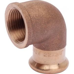 SANHA 180901834 - Coude 90° bronze (à sertir x filetage femelle) D18-20x27 sachet de 10 pièces