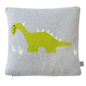Sevira Kids Taie de coussin en tricot de coton, DINO