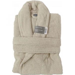 Vent du Sud Peignoir col châle Eponge coton 380 gr/m² -Naïa - Couleur: Peignoir Naia Lin-Lin$Beige - Taille de peignoir: Taille S