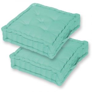 Coussin de sol lot de 2 (60 x H15 cm) Vert Mint - Vert