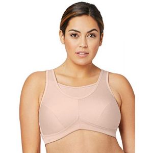 Glamorise Brassière Sport anti-rebondissements #1066 Soutien-gorge de sport Femme Beige (Chair 211) 130G (Taille fabricant: 130 G) lot de