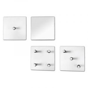 Prix Lot de 4 Patères en Métal Laqué 15cm Blanc