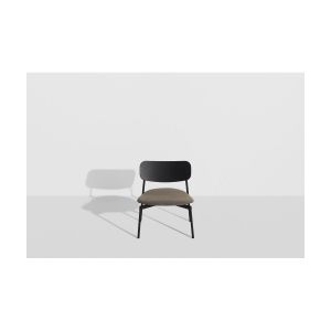 Petite friture Fauteuil lounge en hêtre noir tapissée 71 cm Fromme