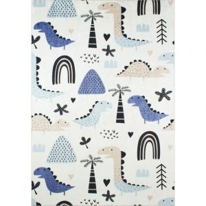 Nazar Tapis enfant dinosaures et plantes préhistoriques 120x160