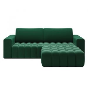 Canapé dangle droit convertible Clovis Velours Vert