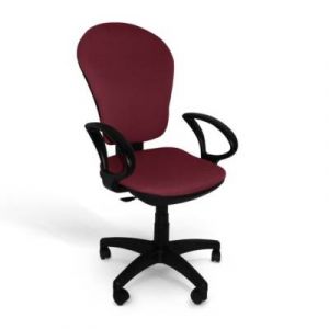 Fauteuil de bureau ART PROG Juliette Grenat Roulettes pour sol souple