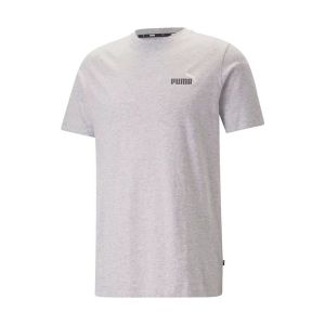 Puma Pour homme. T-shirt Essentials+ avec petit logo bicolore gris