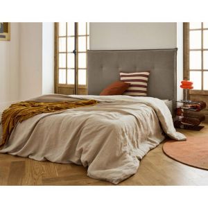 Structure de lit en Velours 140x190 taupe