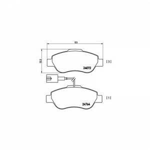 Brembo 4 plaquettes de frein P23107