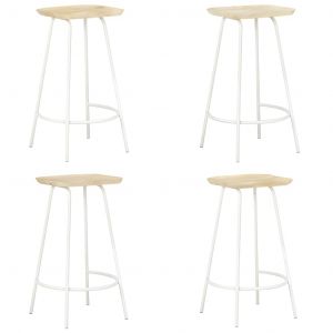 VidaXL Tabourets de bar Bois de manguier massif 4 pcs