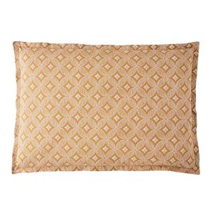 Essix Taie d'oreiller en de coton jaune 50x75