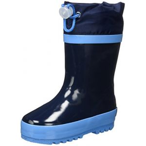 Playshoes Pluie Classic, Bottes en Caoutchouc Naturel avec Doublure Chaude Gar&ccedil;on Unisex Kinder, Bleu (Marine 11), 28/29 EU