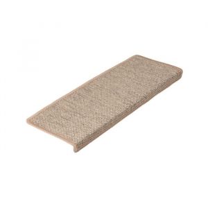 Floordirekt - Tapis d'escalier Sabang Aspect Sisal Beige Rectangulaire 23,5 x 65 cm