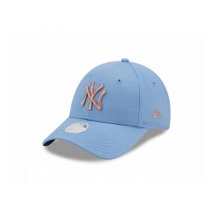 New era New York Yankees MLB Metallic Logo Sky 9Forty Adjustable Women Cap - One-Size